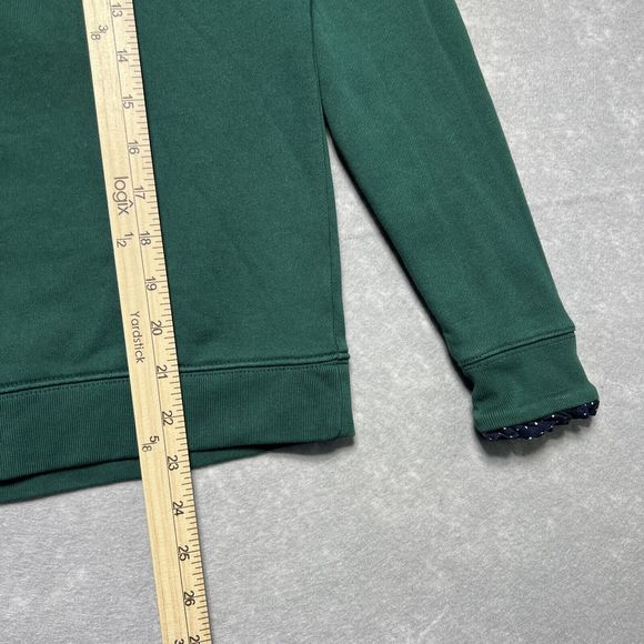 J Crew Sweater Women’s XS Green Solid Back Zipper Crew Neck Pullover - Picture 6 of 9